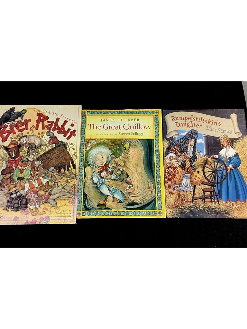 Lot of 3 Childrens Story Books Rumpelstiltskin Great Quillow Brer Rabbit